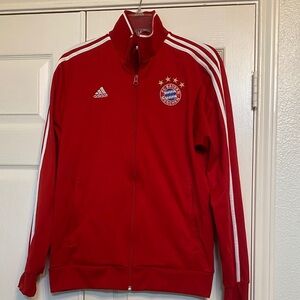 Adidas Red and White FC Bayern Munchen Jacket